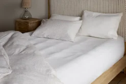 Bedroom Textiles|Bedroom^Nkuku Cela Hemp & Cotton Fitted Sheet - Natural