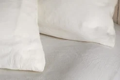 Bedroom Textiles|Bedroom^Nkuku Cela Hemp & Cotton Housewife Pillowcases - Natural