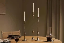 Decorative Home Accessories|Fireside^Nkuku Chaipat Candlestick - Antique Brass