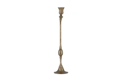 Decorative Home Accessories|Fireside^Nkuku Chaipat Candlestick - Antique Brass