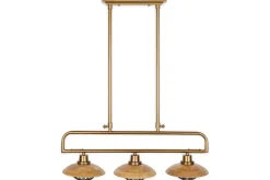 Statement Lighting|Pendant Lighting^Nkuku Chakai Mango Wood Pendant Lamp - Natural & Antique Brass
