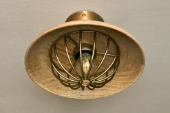Ceiling Lights|Pendant Lighting^Nkuku Chakai Wood & Metal Flush Ceiling Light