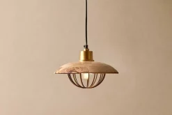 Pendant Lighting^Nkuku Chakai Wood & Metal Pendant - Small