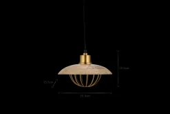 Pendant Lighting^Nkuku Chakai Wood & Metal Pendant - Small