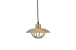 Pendant Lighting^Nkuku Chakai Wood & Metal Pendant - Small