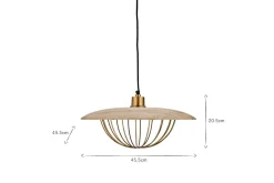 Pendant Lighting^Nkuku Chakai Wood & Metal Pendant - Large