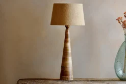 Table Lamps^Nkuku Chameli Mango Wood Table Lamp - Natural