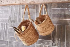 Baskets|Bathroom Accessories^Nkuku Chapad Hemp Wide Wall Hung Basket