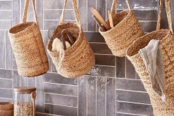 Baskets|Bathroom Accessories^Nkuku Chapad Hemp Wide Wall Hung Basket
