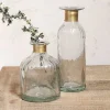 Decorative Home Accessories|Vases^Nkuku Chara Hammered Bottle - Lines - Small