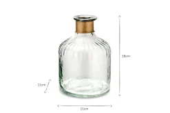 Decorative Home Accessories|Vases^Nkuku Chara Hammered Bottle - Lines - Small