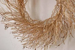 Wreaths & Garlands|New Christmas^Nkuku Danvi Glass Drop Wreath - Brass & Clear