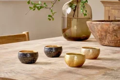 Candle Holders|Candles & Candleholders^Nkuku Darani Tealights - Antique Brass (Set of 2)