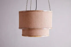 Pendant Shades|Pendant Lighting^Nkuku Darat Mango Wood & Jute Pendant - Natural