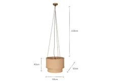 Pendant Shades|Pendant Lighting^Nkuku Darat Mango Wood & Jute Pendant - Natural