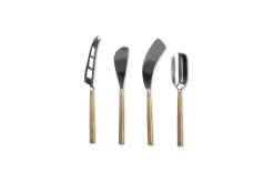 Cheese Board & Knives|Serving Cutlery^Nkuku Darsa Cheese Knife Set - Brushed Gold (Set of 4)