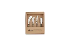 Cheese Board & Knives|Serving Cutlery^Nkuku Darsa Cheese Knife Set - Brushed Gold (Set of 4)