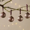 Baubles & Tree Decorations^Nkuku Darya Baubles - Antique Burgundy - (Set of 4)