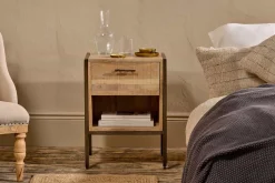 Bedroom|Beside Tables^Nkuku Dasai Mango Wood Bedside Table