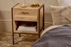 Bedroom|Beside Tables^Nkuku Dasai Mango Wood Bedside Table