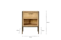 Bedroom|Beside Tables^Nkuku Dasai Mango Wood Bedside Table