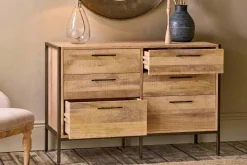 Home Office|Bedroom^Nkuku Dasai Mango Wood Chest of Drawers