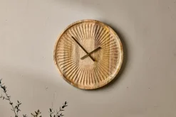 Decorative Home Accessories|Clocks^Nkuku Deevena Mango Wood Clock
