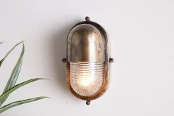 Outdoor Lights^Nkuku Denaya Outdoor Wall Lamp - Antique Brass