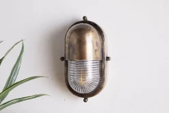 Outdoor Lights^Nkuku Denaya Outdoor Wall Lamp - Antique Brass