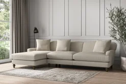 Sofa Collections^Nkuku Deni Grand Left Hand Chaise Sofa Brera Linen Natural