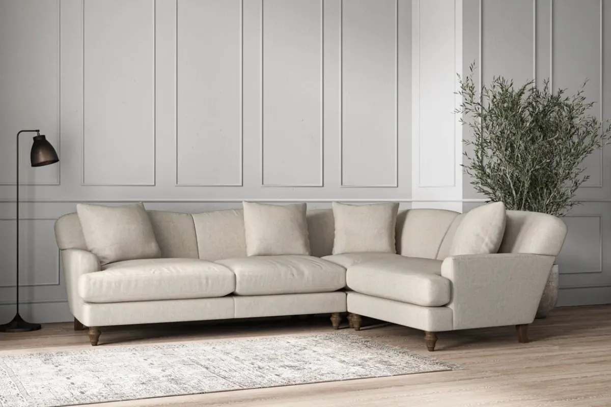 Corner Sofas|Sofa Collections^Nkuku Deni Large Right Hand Corner Sofa Brera Linen Natural