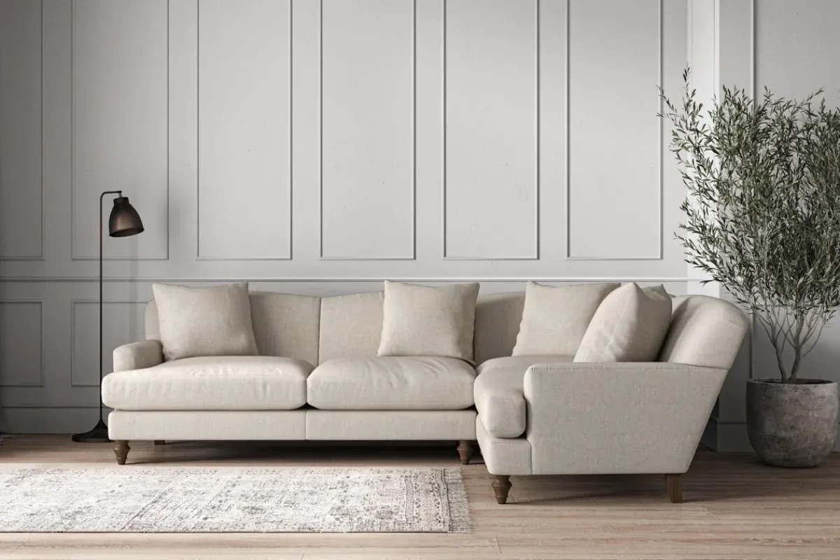 Corner Sofas|Sofa Collections^Nkuku Deni Large Right Hand Corner Sofa Brera Linen Natural