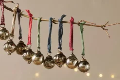 Baubles & Tree Decorations|Winter Berries^Nkuku Dew Drop Baubles - - (Set of 12) Antique Gold