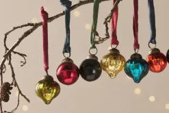Baubles & Tree Decorations|Bright Christmas^Nkuku Dew Drop Baubles - - (Set of 12) Mixed Antique