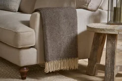 Bedroom Textiles|Blankets & Throws^Nkuku Dilli Wool Throw - Dark Brown