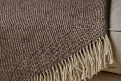 Bedroom Textiles|Blankets & Throws^Nkuku Dilli Wool Throw - Dark Brown