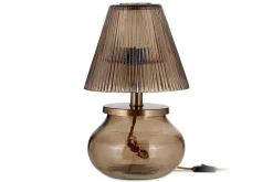Table Lamps|Bedroom^Nkuku Dimalai Recycled Glass Table Lamp - Brown Smoke