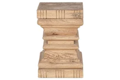 Living|Beside Tables^Nkuku Disha Carved Mango Wood Side Table - Natural