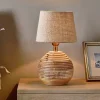 Bedside Lamps|Table Lamps^Nkuku Drisana Mango Wood Bedside Table Lamp