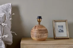 Bedside Lamps|Table Lamps^Nkuku Drisana Mango Wood Bedside Table Lamp