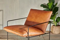 Living|Occasional Chairs^Nkuku Durium Leather Lounger - Aged Tan