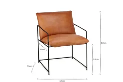 Living|Occasional Chairs^Nkuku Durium Leather Lounger - Aged Tan