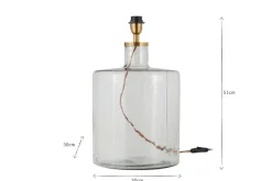 Bedside Lamps|Table Lamps^Nkuku Edina Recycled Glass Table Lamp - - Large Clear
