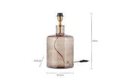 Bedside Lamps|Table Lamps^Nkuku Edina Recycled Glass Table Lamp - - Small Smoke Brown