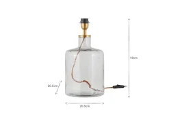 Bedside Lamps|Table Lamps^Nkuku Edina Recycled Glass Table Lamp - - Small Clear