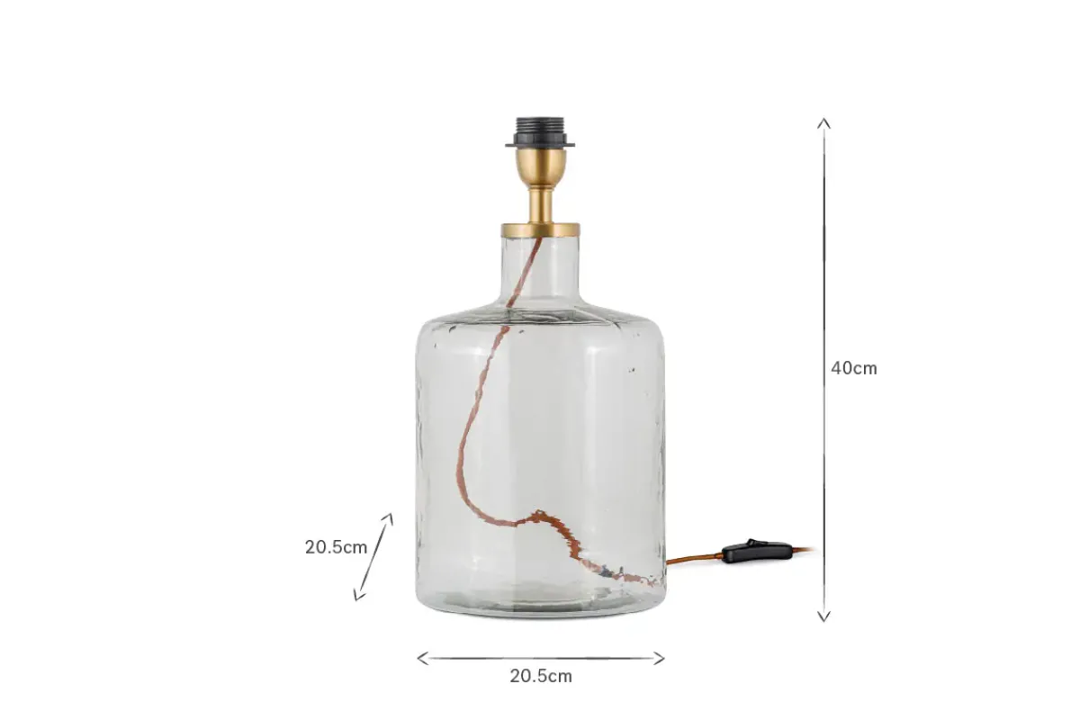 Bedside Lamps|Table Lamps^Nkuku Edina Recycled Glass Table Lamp - - Small Clear