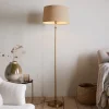 Floor Lamps^Nkuku Ehadi Antique Floor Lamp - Antique Brass