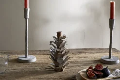 Christmas Table|New Christmas^Nkuku Elagalu Pine Cone Candle Holder - Zinc