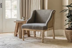 Bedroom|Living^Nkuku Elbu Deconstructed Jacquard Weave Armchair - Charcoal