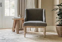 Bedroom|Living^Nkuku Elbu Deconstructed Jacquard Weave Armchair - Charcoal